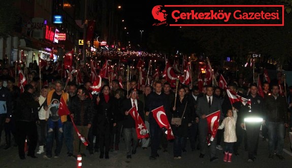 Çerkezköy Cumhuriyet ve Kurtuluş için birlik oldu