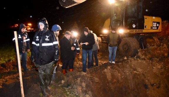 Saray’da İçme Suyu Ana İsale Hattındaki Arıza Giderildi