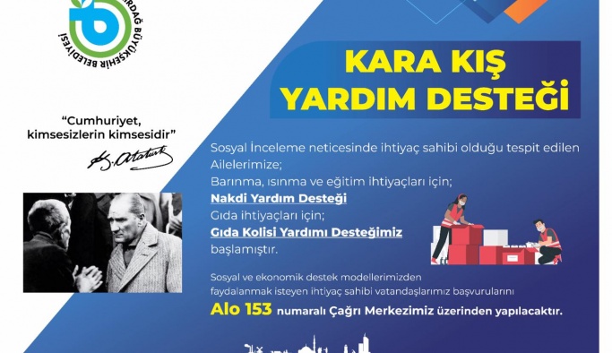 BÜYÜKŞEHİR’DEN ‘KARA KIŞ YARDIM DESTEĞİ’