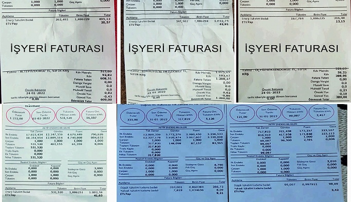 Esnaf’tan elektrik faturalarına tepki