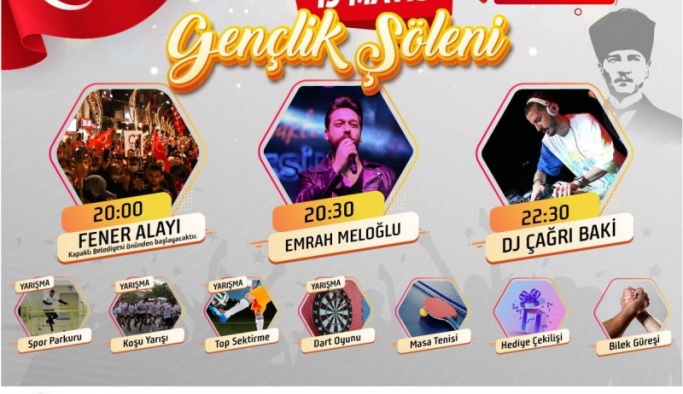 Kapaklı’da 19 Mayıs Gençlik Şöleni Düzenlenecek