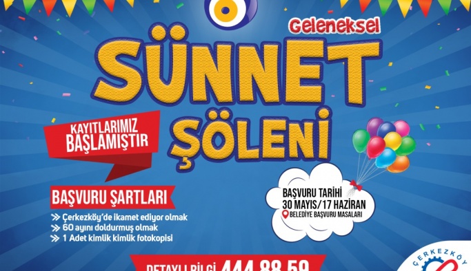 TOPLU SÜNNET ŞÖLENİ KAYITLARI BAŞLIYOR