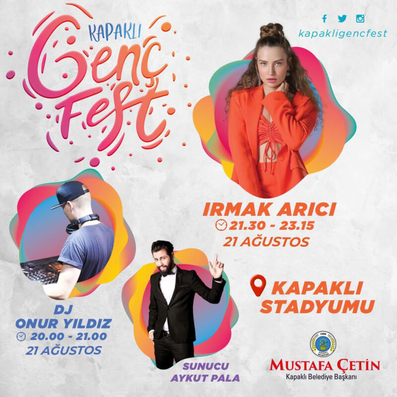 20-21 Ağustos’ta Kapaklı Gençlik Festivali Düzenlenecek