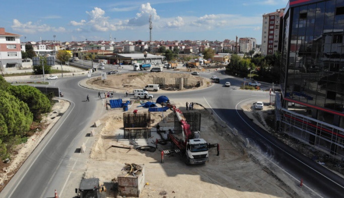 Yıldızkent Kavşağı’nda Köprü Ayakları Yükselmeye Başladı