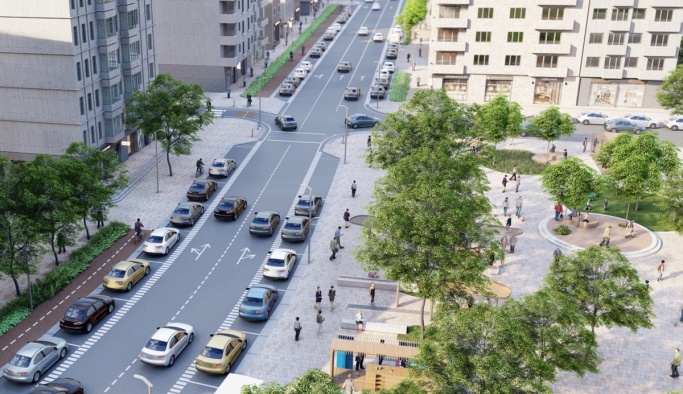 Öztrak Caddesi'ne yeni meydan