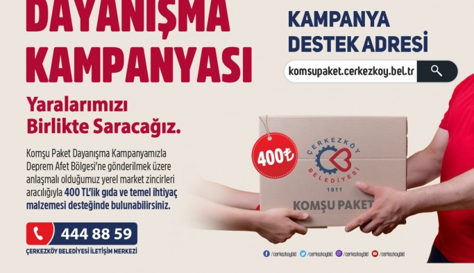 DEPREM BÖLGESİ İÇİN KOMŞU PAKET KAMPANYASI