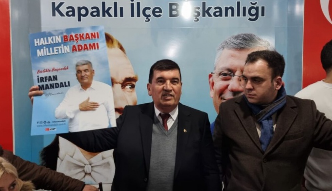 İrfan Mandalı CHP’nin Kapaklı adayı oldu