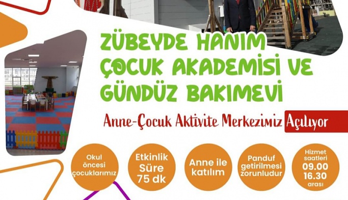 Zübeyde Hanım Çocuk Akademisi ve Gündüz Bakımevi İlk Misafirlerini Bekliyor