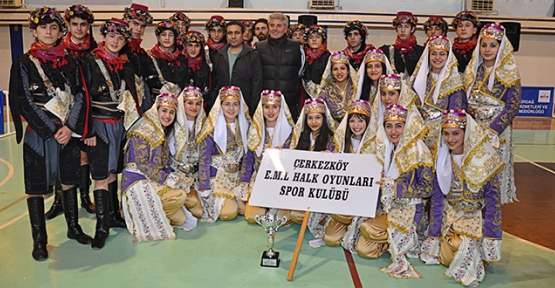 Çerkezköy Endüstri Meslek Lisesi Spor Kulübü birincilikle döndü