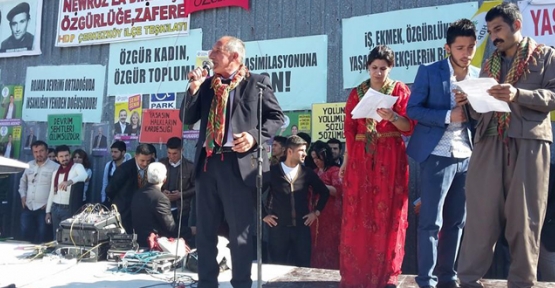 Çerkezköy'de Apo posterleriyle Nevruz kutlaması