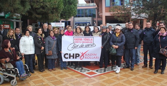 CHP'li kadınlar 'Kadına Şiddete Hayır' dedi
