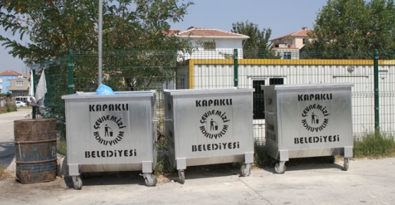 Kapaklı Belediyesinden 800 adet çöp konteynırı