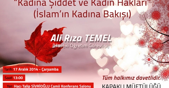 Kapaklı Müftülüğü’nden Kadına şiddet semineri